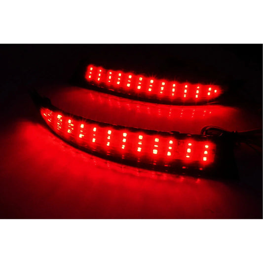 Black Lens LED Rear Bumper Reflector Tail Brake Light For BMW X5 E70 LCI 2010-13 Revix