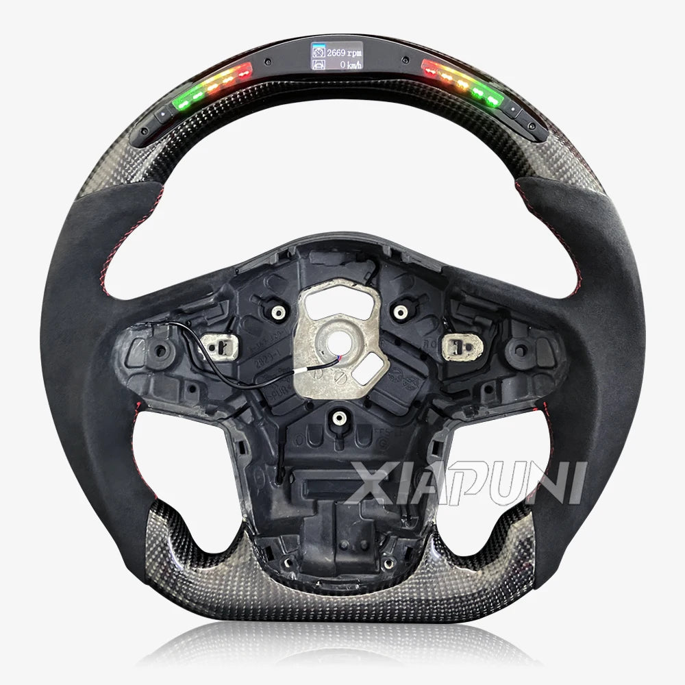 Customized LED RPM Steering Wheel For Toyota Supra A90 A91 2019-2024 Model Carbon Fiber Racing Wheel Revix