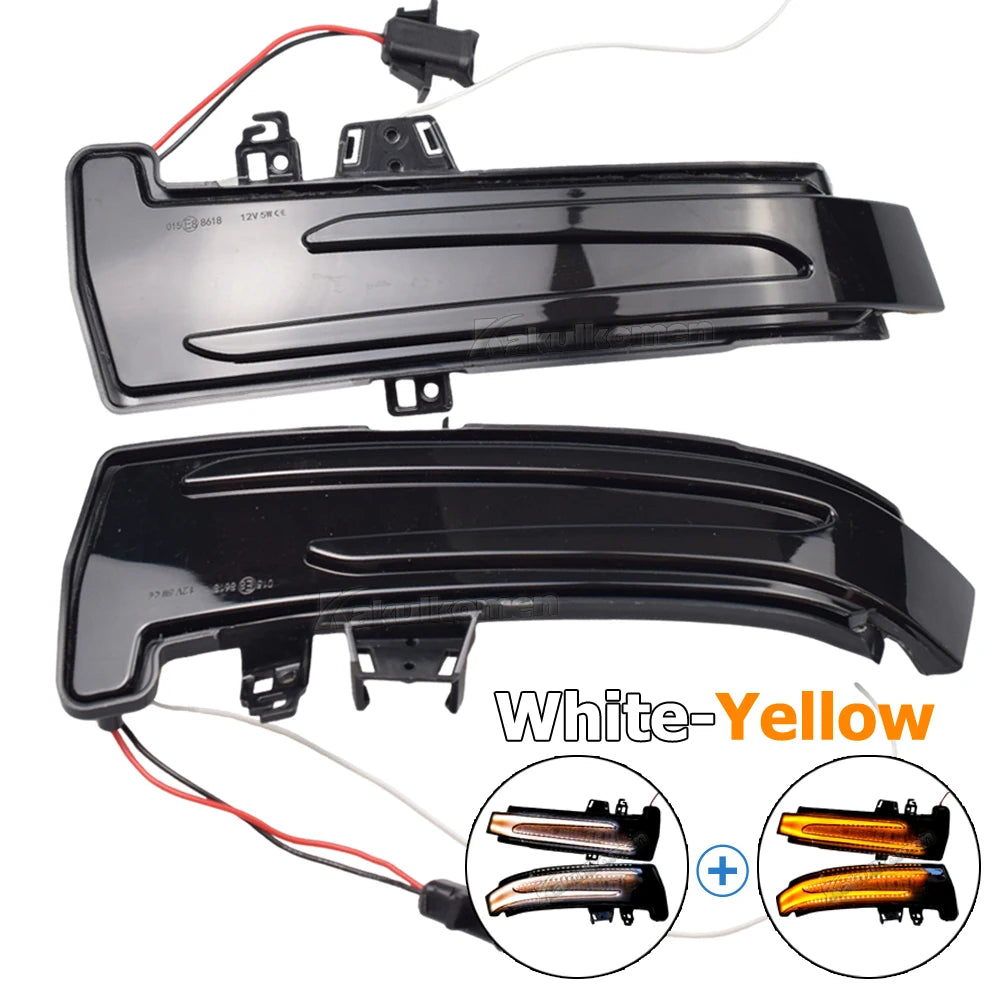 1 Pair Dynamic Turn LED Signals For Mercedes Benz W204 CLA A B C E S GLA GLK CLS Class W176 W212 Revix