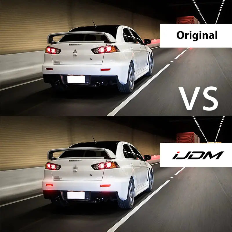 LED Bumper Reflector Lights For Mitsubishi Lancer Evo Evolution ASX Outlander Sport RVR Dynamic Turn Signal Rear Tail Brake Lamp Revix
