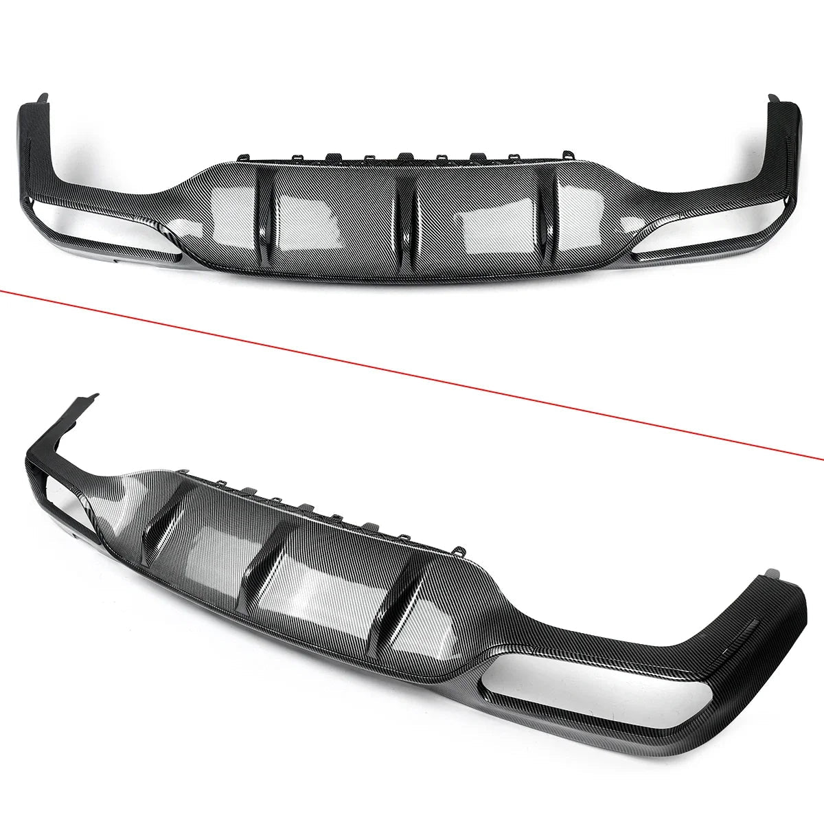 Rear Diffuser+Exhaust Tips For MERCEDES BENZ W213 E CLASS AMG-Line 2016-2020 Revix