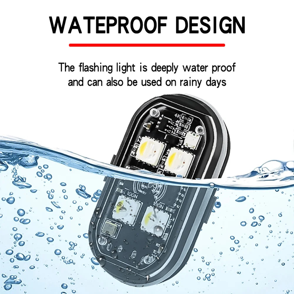 4/6pcs Wireless LED Atmosphere Lights, 8 Colors Rechargeable LEDs Revix
