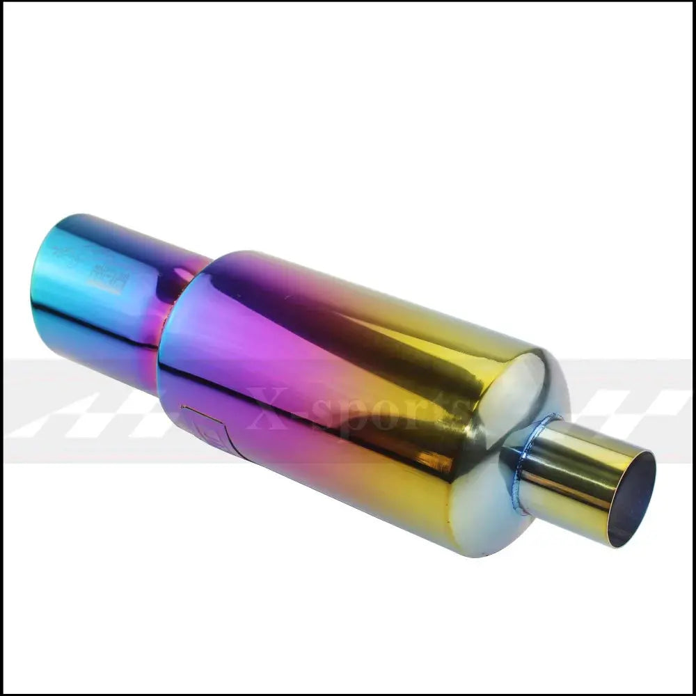 Car Motorbike Exhaust System Exhaust Pipe Muffler Tip Universal Stainless Steel ID 51MM 57MM 63MM Outlet 89mm Silencer Tail Pipe Revix