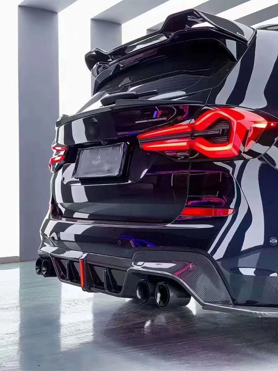 For BMW X3 G01 2019+ Carbon Fiber Diffuser Back lip Car Rear Bumper Diffuser Revix