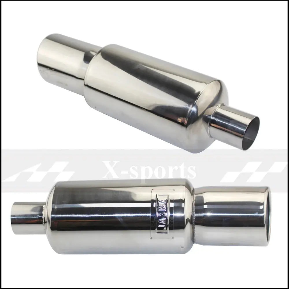 Car Motorbike Exhaust System Exhaust Pipe Muffler Tip Universal Stainless Steel ID 51MM 57MM 63MM Outlet 89mm Silencer Tail Pipe Revix