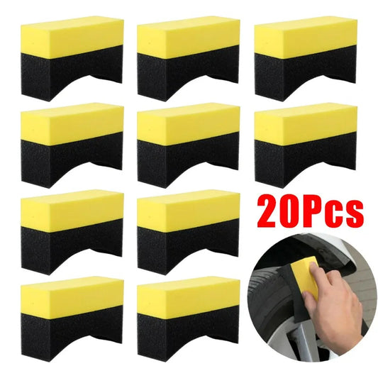 Car Tire Cleaning Sponge Auto Wheel Microfiber Suction Sponge Brush Set for Cars Wheels Tyre Clean Polishing Detail Brushes Tool Revix