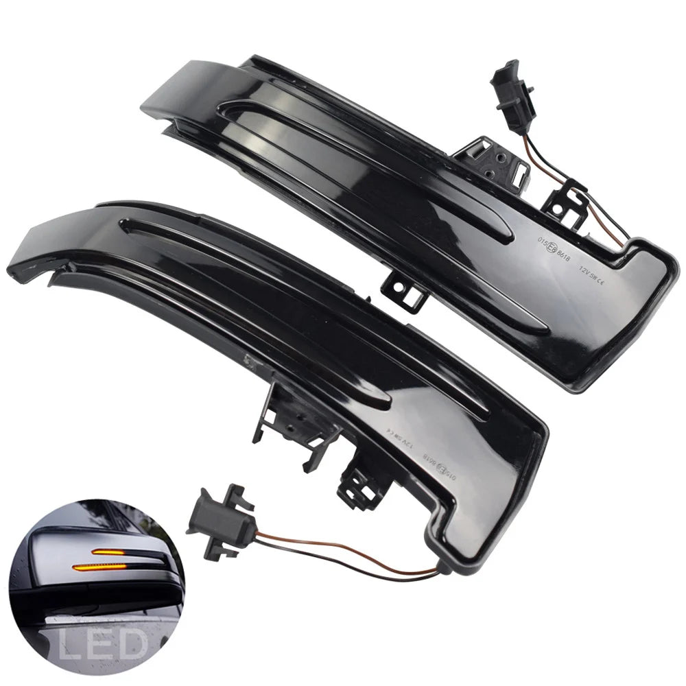1 Pair Dynamic Turn LED Signals For Mercedes Benz W204 CLA A B C E S GLA GLK CLS Class W176 W212 Revix