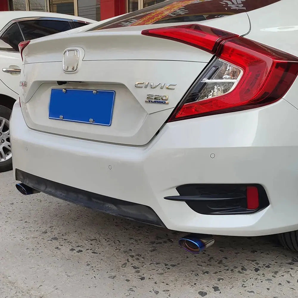 1Pcs Car Exhaust Tip for Honda Civic 10th Gen 4dr Sedan 2016 2017 Exterior Accessories Rear Exhaust Muffler Tip End Pipe Revix