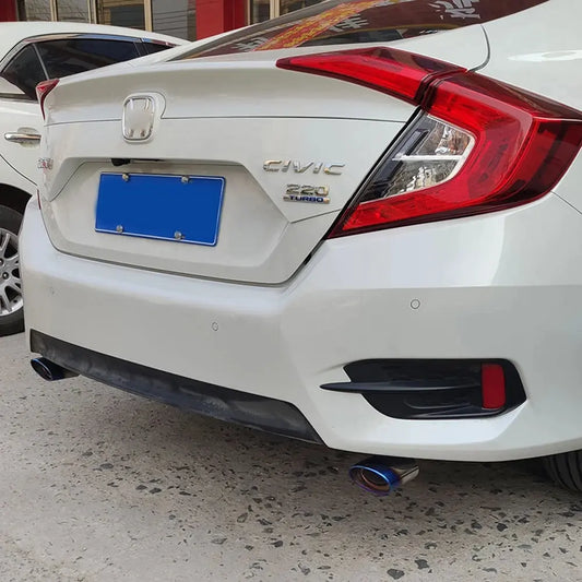 1Pcs Car Exhaust Tip for Honda Civic 10th Gen 4dr Sedan 2016 2017 Exterior Accessories Rear Exhaust Muffler Tip End Pipe Revix