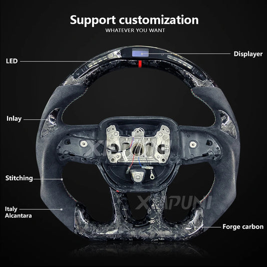 Racing LED Steering Wheel Fit For Dodge Challenger SRT 2015-2024 Revix