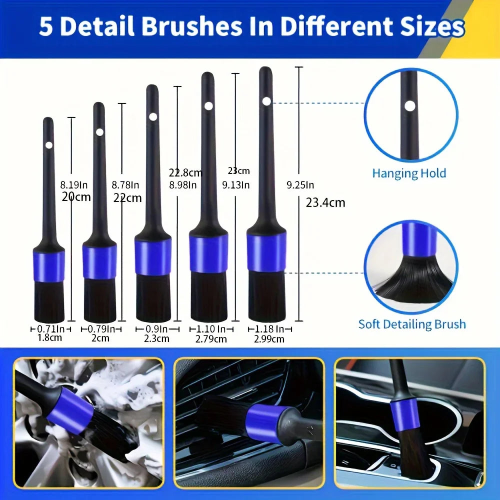 27 Pcs RV Car Wash Kit, Car Accessories, Cleaning Supplies, Car Cleaning Brush, Car Repair Kit, Car Repair Brush, Bathroom Revix