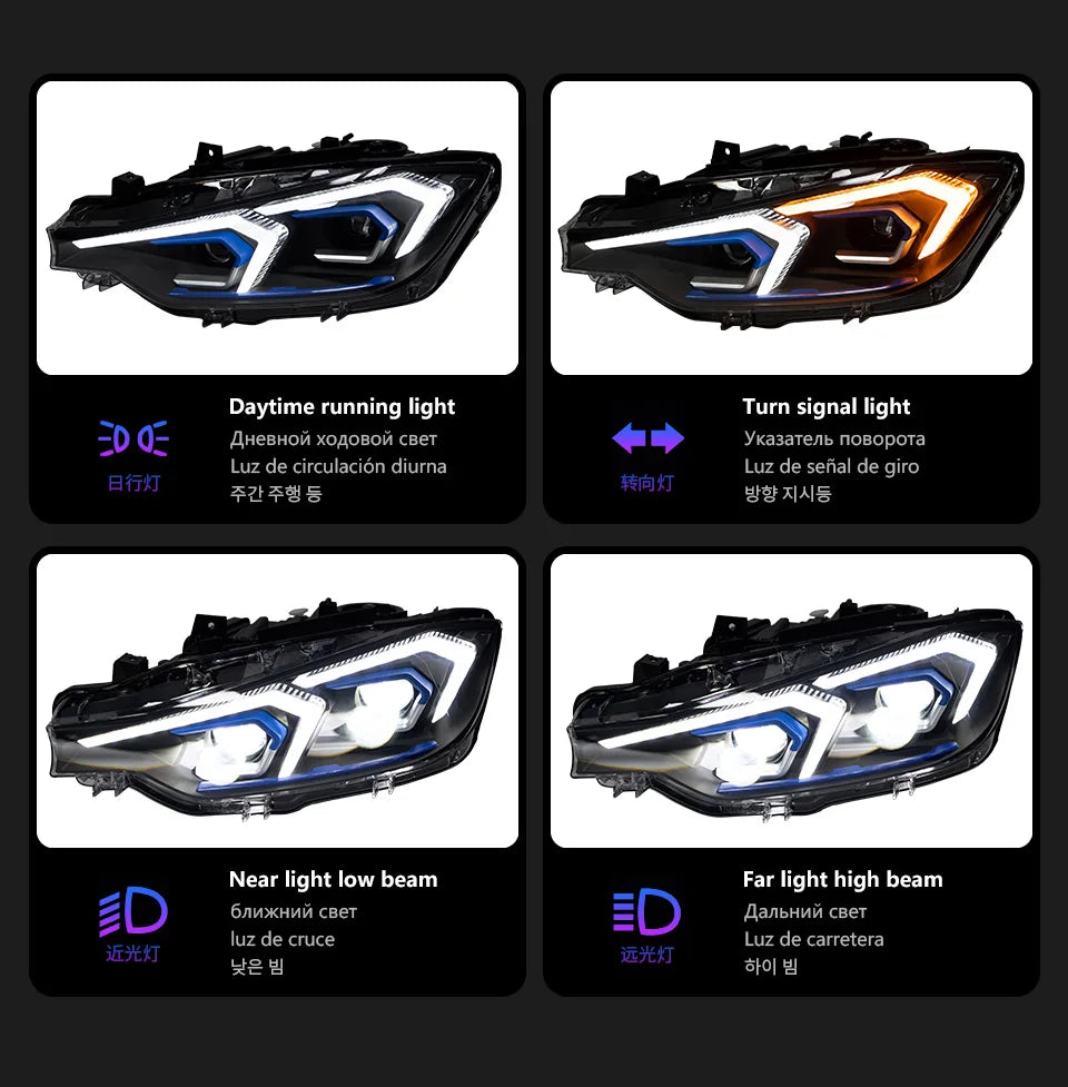 BMW F30/F31 LED Projector Headlights (2012–2018)