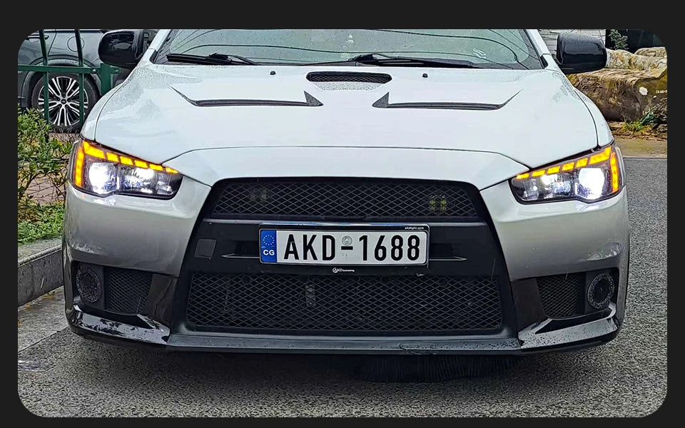 Mitsubishi Lancer LED Tuning Headlights with DRL (2008–2018)