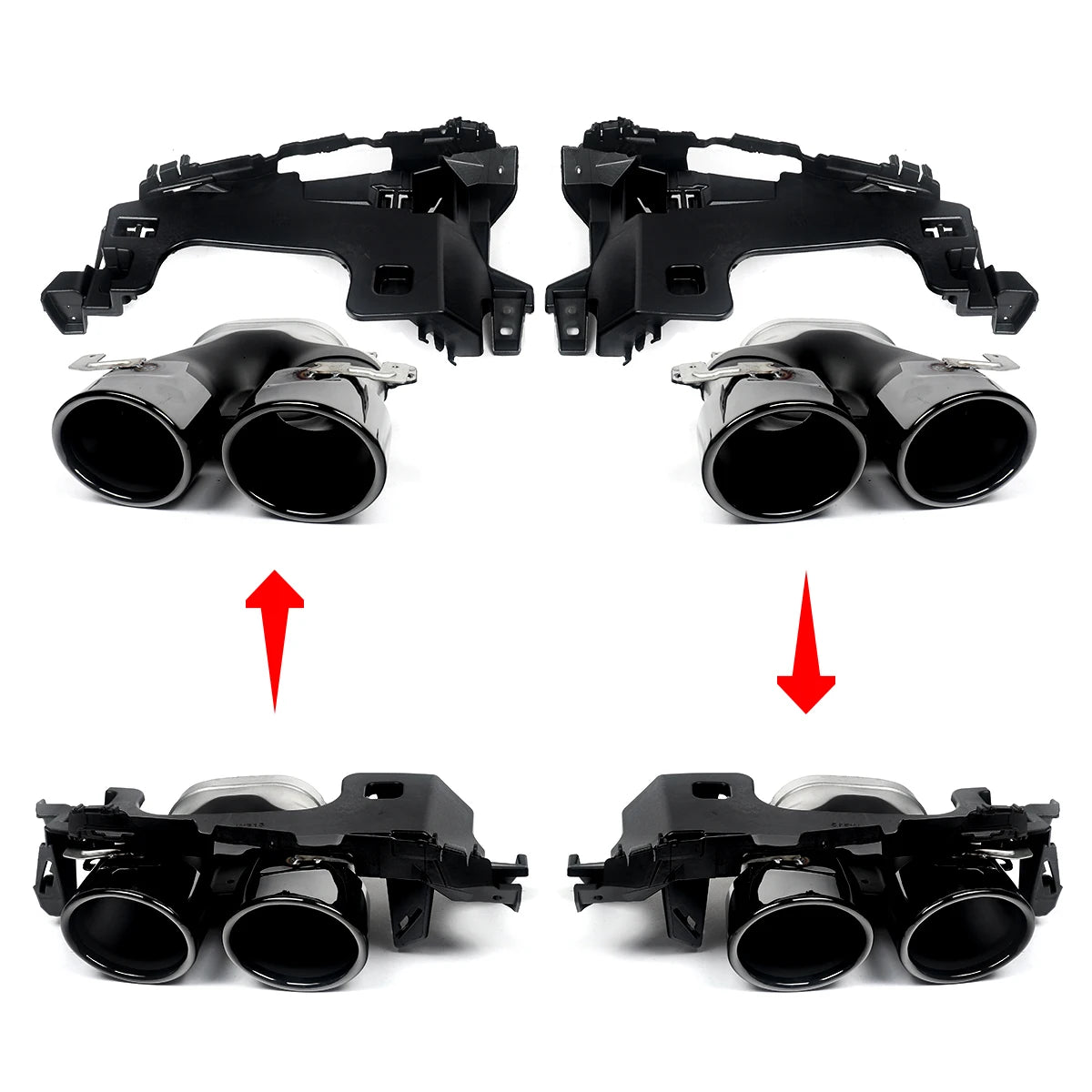 Rear Diffuser+Exhaust Tips For MERCEDES BENZ W213 E CLASS AMG-Line 2016-2020 Revix