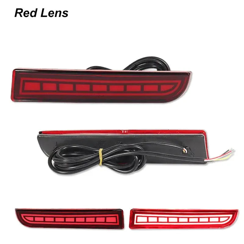 LED Bumper Reflector Lights For Mitsubishi Lancer Evo Evolution ASX Outlander Sport RVR Dynamic Turn Signal Rear Tail Brake Lamp Revix