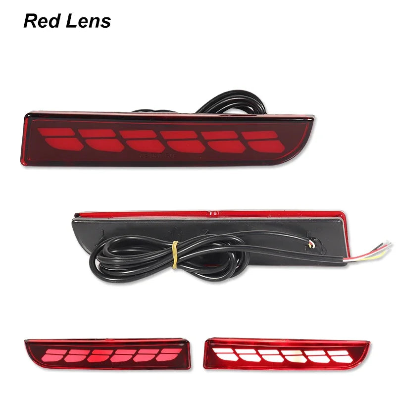 LED Bumper Reflector Lights For Mitsubishi Lancer Evo Evolution ASX Outlander Sport RVR Dynamic Turn Signal Rear Tail Brake Lamp Revix