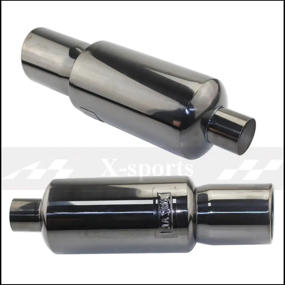 Car Motorbike Exhaust System Exhaust Pipe Muffler Tip Universal Stainless Steel ID 51MM 57MM 63MM Outlet 89mm Silencer Tail Pipe Revix
