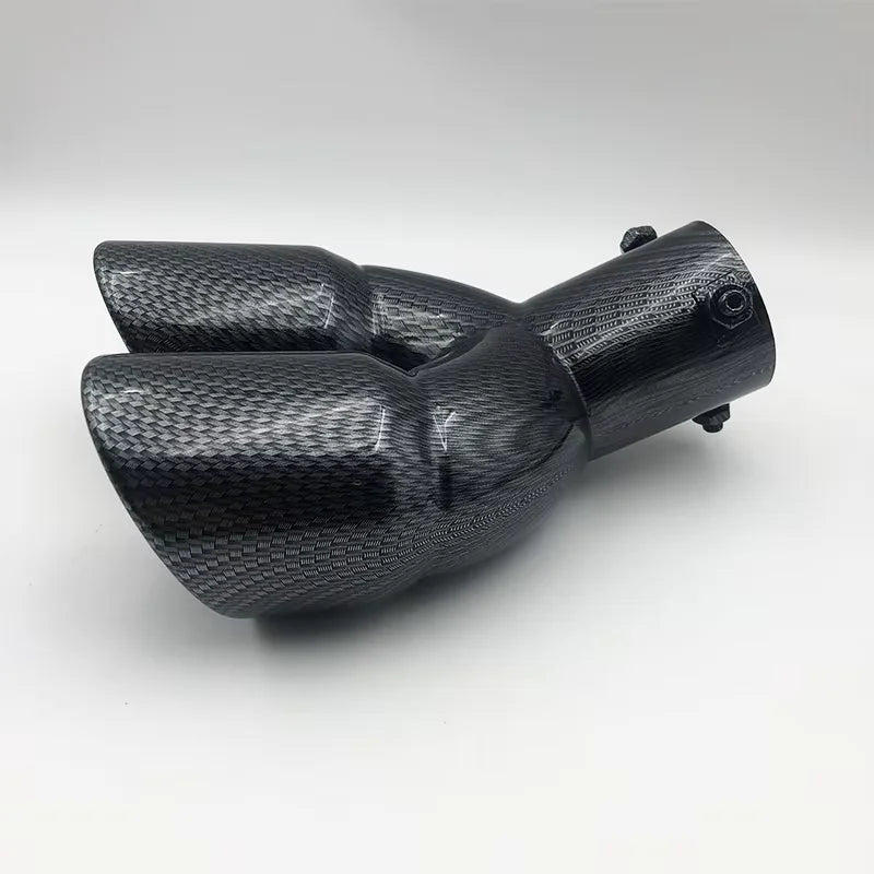 Universal 63mm Car Muffler Exhaust Tip Tail Pipe Stainless Steel Car Rear Tail Throat Car Accessories Revix