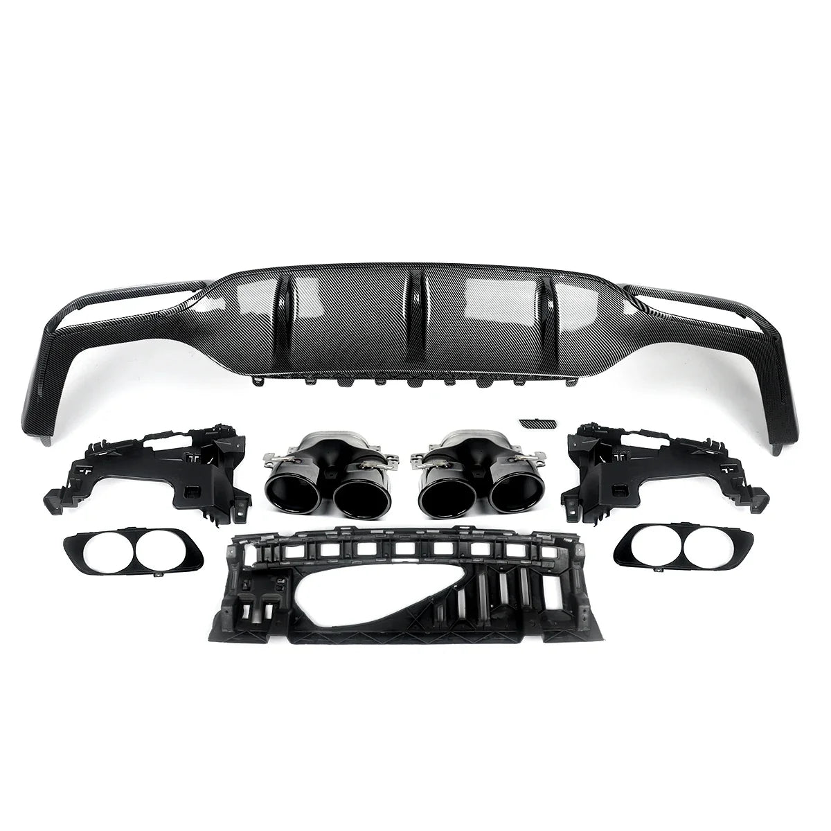Rear Diffuser+Exhaust Tips For MERCEDES BENZ W213 E CLASS AMG-Line 2016-2020 Revix