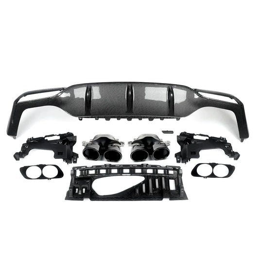 Rear Diffuser+Exhaust Tips For MERCEDES BENZ W213 E CLASS AMG-Line 2016-2020 Revix