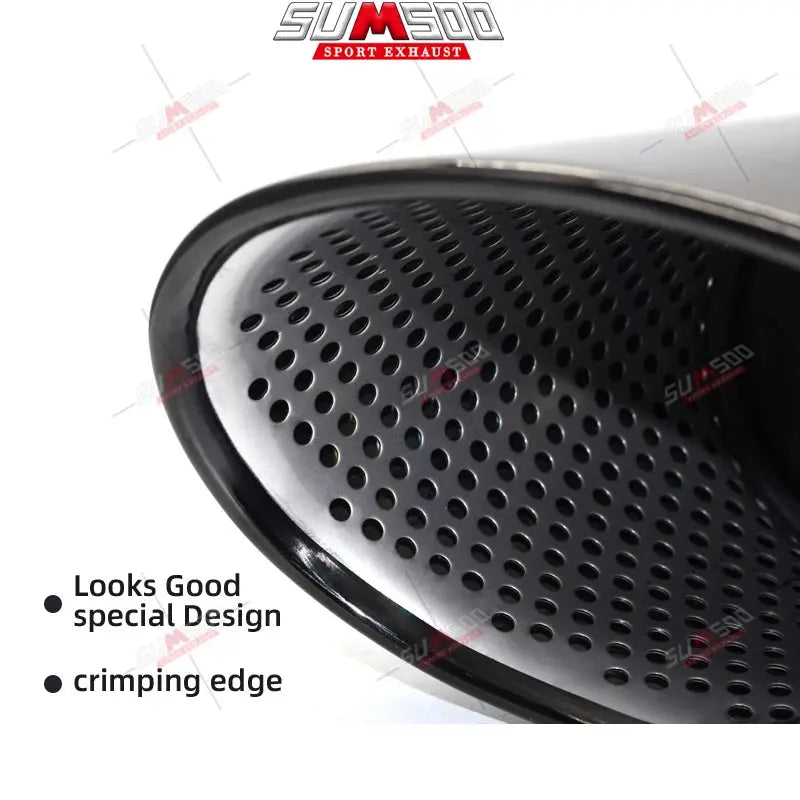 1 Pair Car Exhaust Tip For Audi A4 A5 A6 A7 UP TO RS4 RS5 RS6 RS7 Muffler Tip Tailpipe 304 Stainless Steel Exhaust Pipe Revix