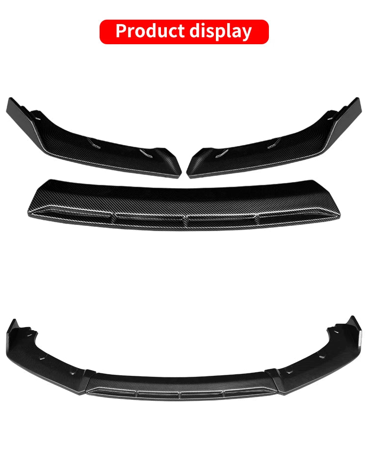 High Quality Car Front Bumper Lip Body Kit Chin Spoiler Diffuser Guard Accessories Carbon Fiber Look ABS For Lexus GS 2016-2020 Revix