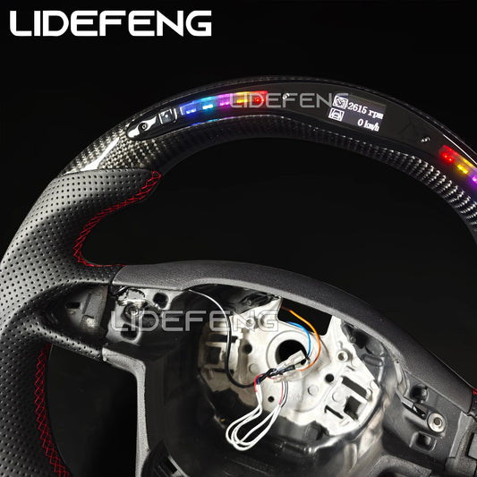 LED RPM Steering Wheel Fit For Seat Leon FR Cupra 5F Ibiza 6F Arona Ateca Leon ST Alhambra 2014~2019 Customized Steering Wheel Revix