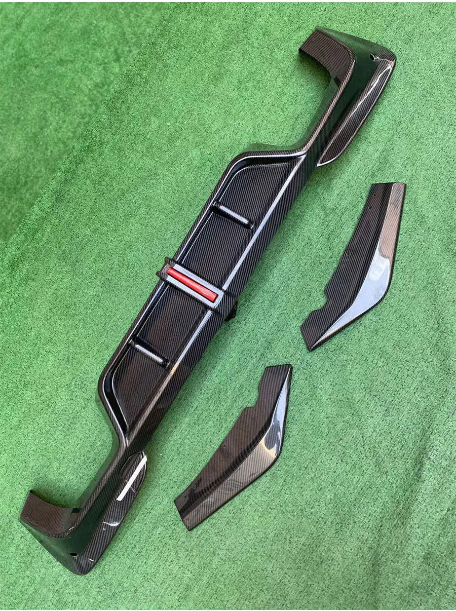 For BMW X3 G01 2019+ Carbon Fiber Diffuser Back lip Car Rear Bumper Diffuser Revix