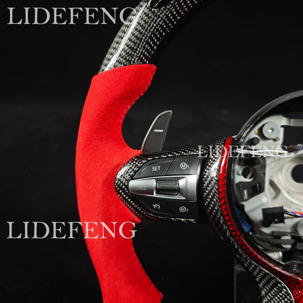 LED Carbon Fiber Steering Wheel Compatible With BMW Models Revix