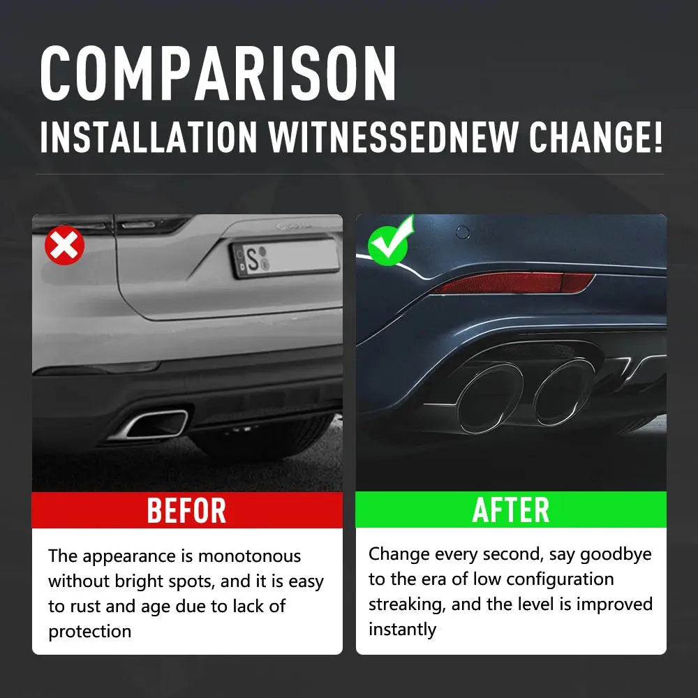 Car Exhaust Pipe Muffler Tail Tip Exhaust System Pipe Auto Tail Air Outlet Vent Body Kit For Porsche Macan 2019-2021 CR2038 Revix