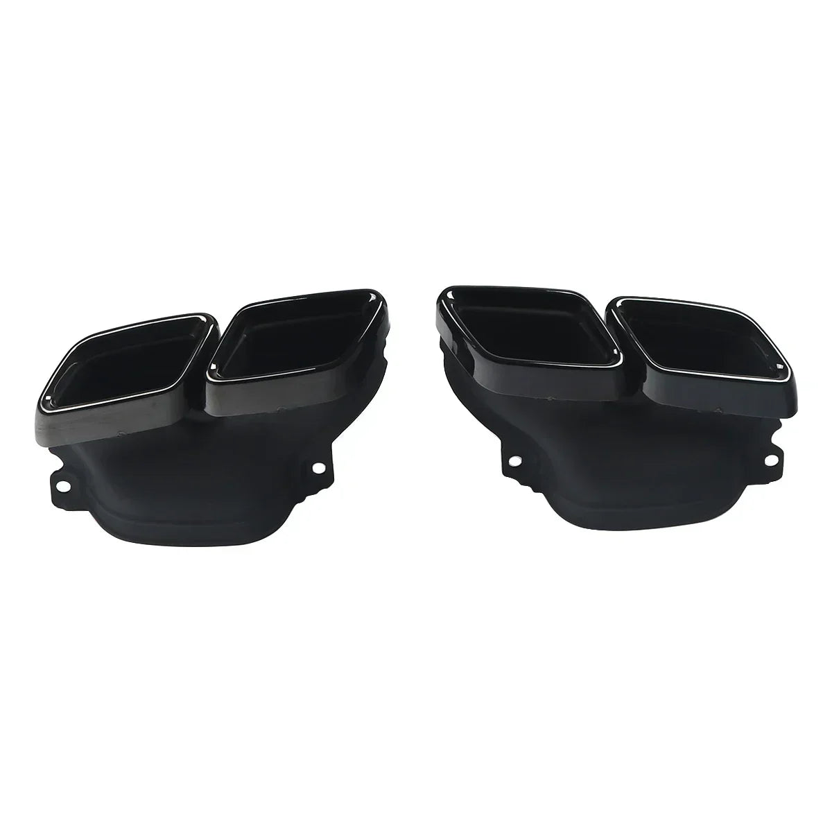 Fit for C63 AMG Style Rear Lip +Exhaust Tips  For Mercedes W205 Sedan 2015 2016 2017 2018 Revix