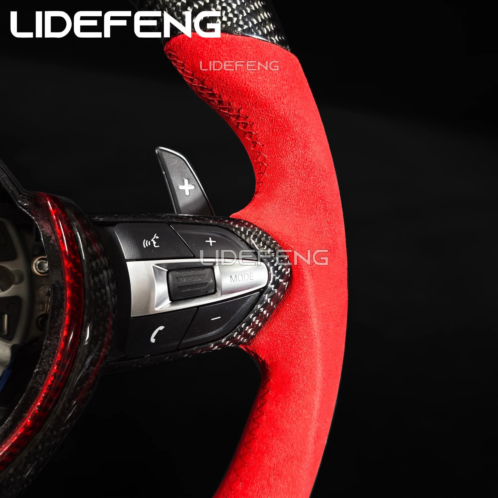 LED Carbon Fiber Steering Wheel Compatible With BMW Models Revix