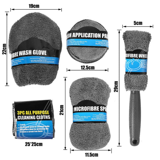 9pcs Set Car Wash Cleaning Revix