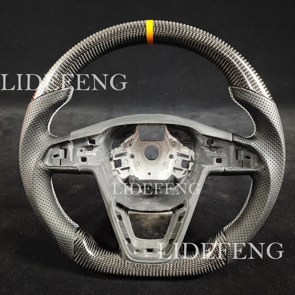 LED RPM Steering Wheel Fit For Seat Leon FR Cupra 5F Ibiza 6F Arona Ateca Leon ST Alhambra 2014~2019 Customized Steering Wheel Revix