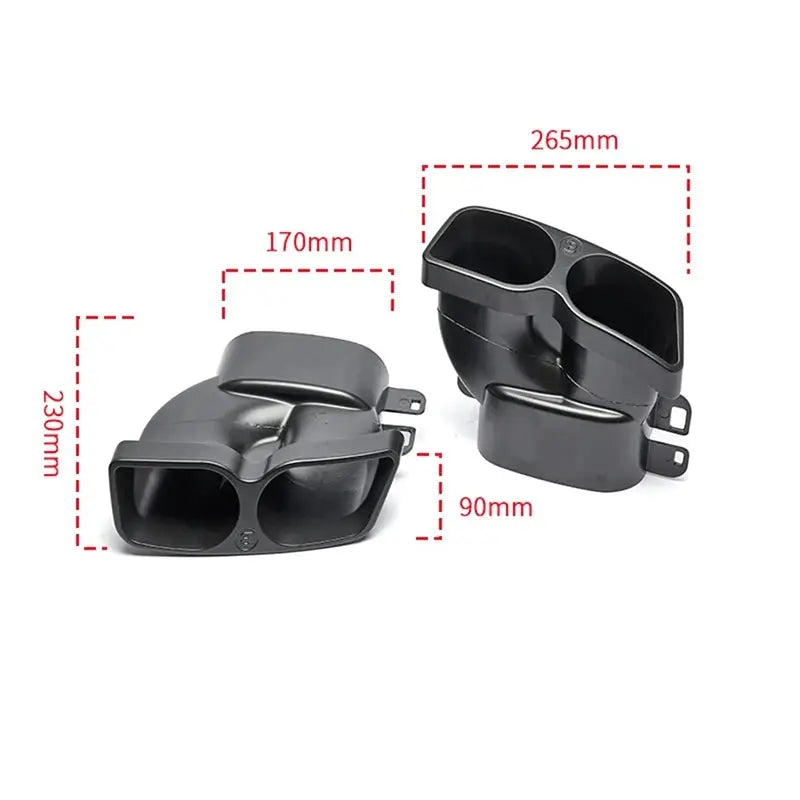 2X Exhausts Pipes For Benz Brabus AMG C63/S W204 S W205 W212 W213 W222 C205 15-18 Car Quad Exhaust Muffler Tips Tailpipe Revix