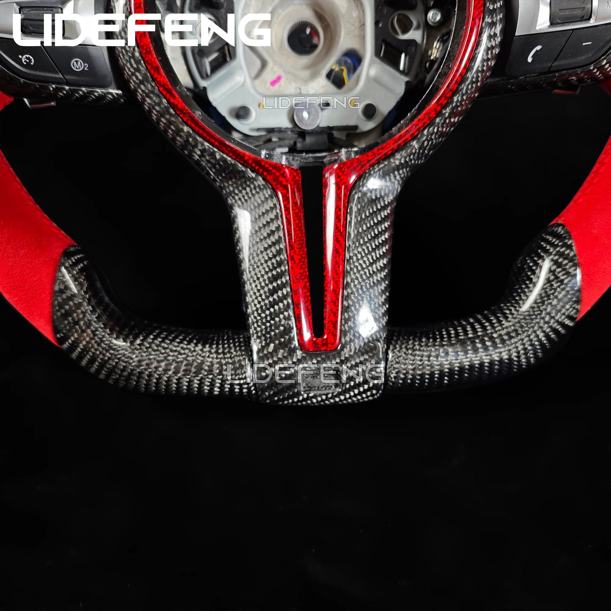 LED Carbon Fiber Steering Wheel Compatible With BMW Models Revix