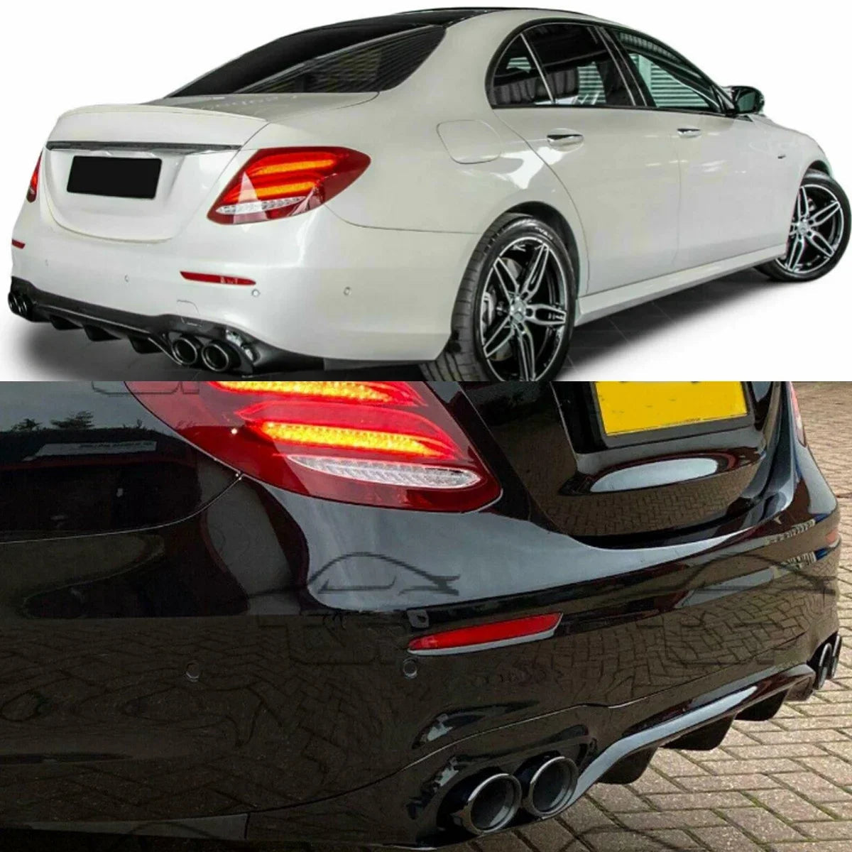 Rear Diffuser+Exhaust Tips For MERCEDES BENZ W213 E CLASS AMG-Line 2016-2020 Revix