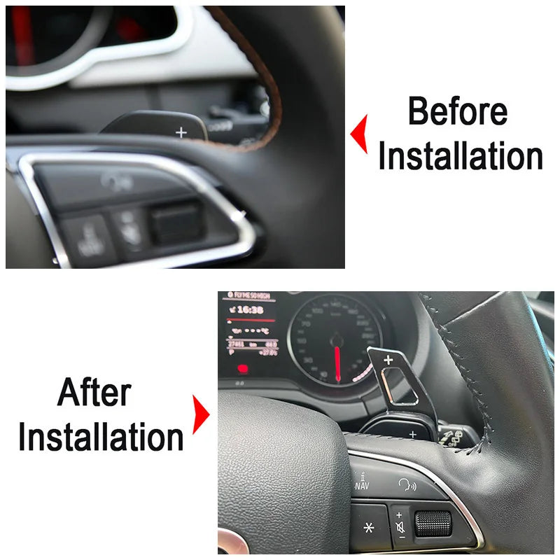 Steering Wheel Paddle Shifter for Audi A3 S3 8V A4 S4 A5 S5 B8.5 A6 S6 A7 S7 C7 Q5 Q7 2013 2014 2015 2016 Revix