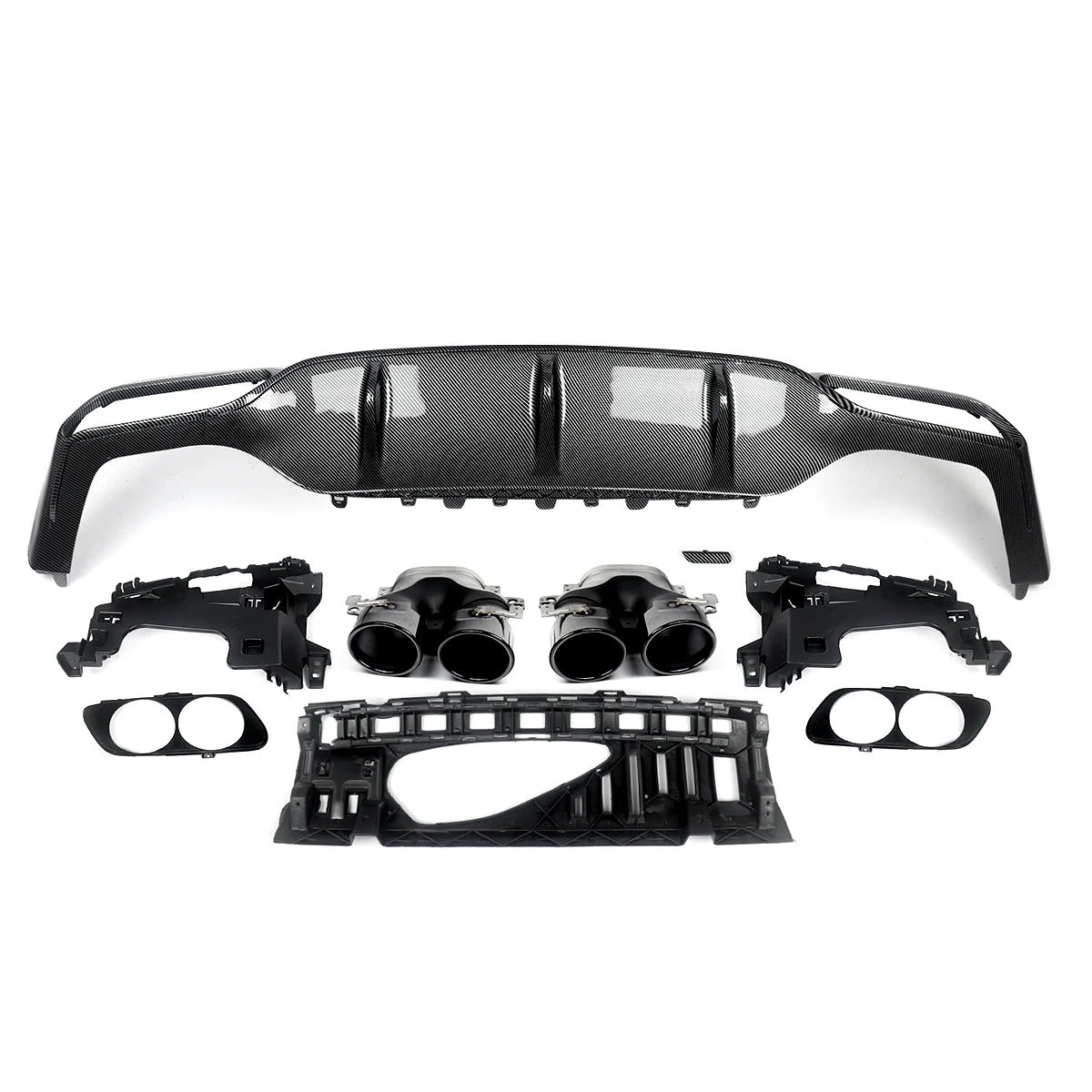Rear Diffuser+Exhaust Tips For MERCEDES BENZ W213 E CLASS AMG-Line 2016-2020 Revix
