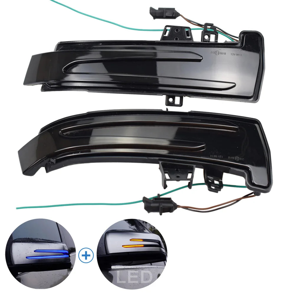 1 Pair Dynamic Turn LED Signals For Mercedes Benz W204 CLA A B C E S GLA GLK CLS Class W176 W212 Revix