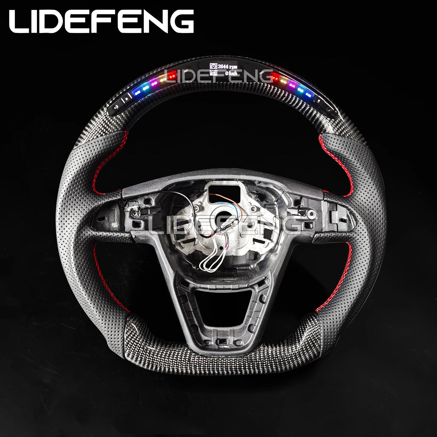 LED RPM Steering Wheel Fit For Seat Leon FR Cupra 5F Ibiza 6F Arona Ateca Leon ST Alhambra 2014~2019 Customized Steering Wheel Revix