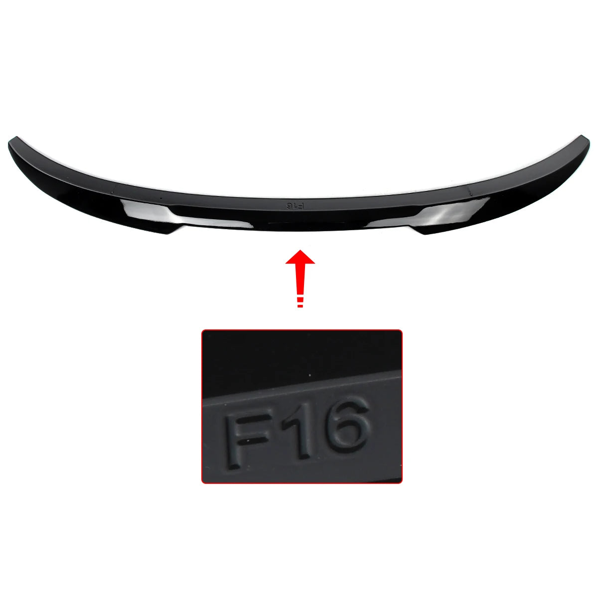 For BMW X6 F16 2015-2019 Gloss Black M4 Style Rear Roof Trunk Spoiler Wing Lip Revix