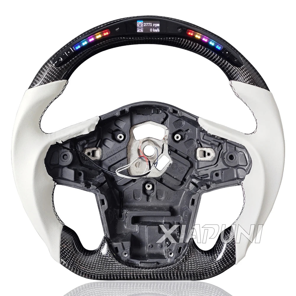 Customized LED RPM Steering Wheel For Toyota Supra A90 A91 2019-2024 Model Carbon Fiber Racing Wheel Revix