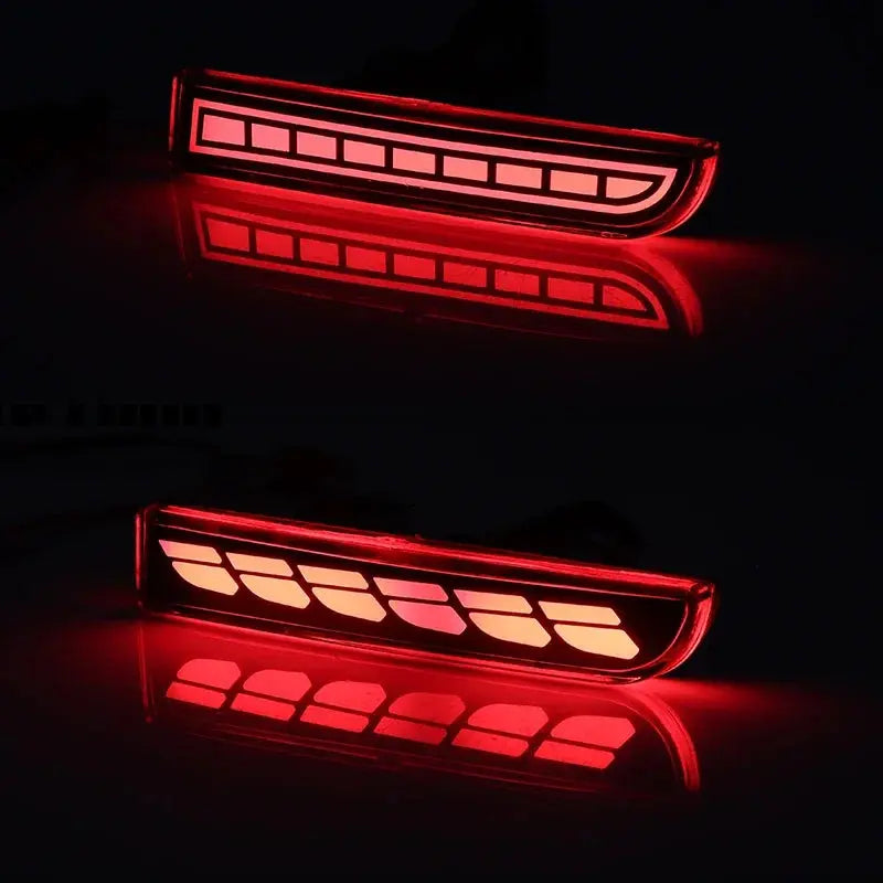 LED Bumper Reflector Lights For Mitsubishi Lancer Evo Evolution ASX Outlander Sport RVR Dynamic Turn Signal Rear Tail Brake Lamp Revix