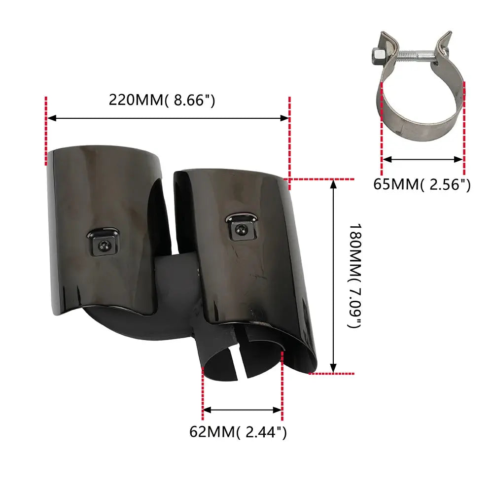 Car Exhaust Pipe Muffler Tail Tip Exhaust System Pipe Auto Tail Air Outlet Vent Body Kit For Porsche Macan 2019-2021 CR2038 Revix