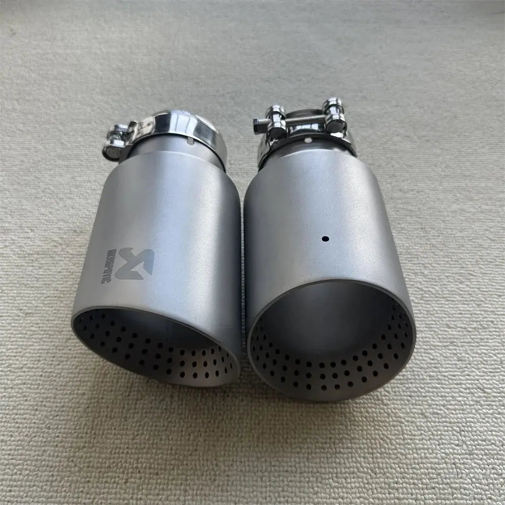 1Piece Exhaust Tips Matte Stainless Steel Car Exhaust Muffler Tips Tail Pipe Exhaust System tail Pipe Nozzle For muffler Revix