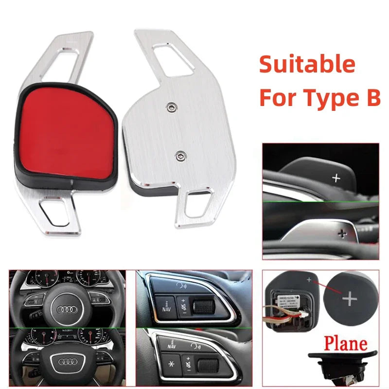 Steering Wheel Paddle Shifter for Audi A3 S3 8V A4 S4 A5 S5 B8.5 A6 S6 A7 S7 C7 Q5 Q7 2013 2014 2015 2016 Revix