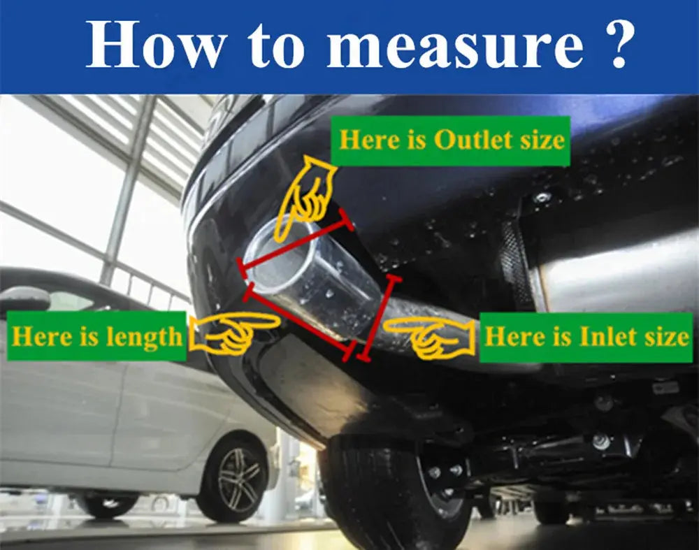 1Piece Exhaust Tips Matte Stainless Steel Car Exhaust Muffler Tips Tail Pipe Exhaust System tail Pipe Nozzle For muffler Revix