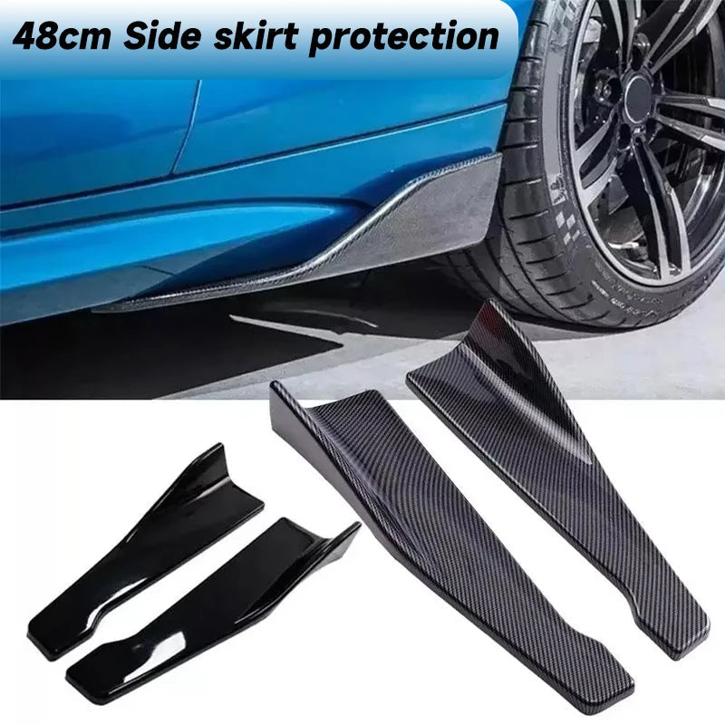 Universal Car Front Rear Bumper Strip Lip Spoiler Diffuser Splitter Scratch Protector 48CM Length For Audi BMW HONDA Revix
