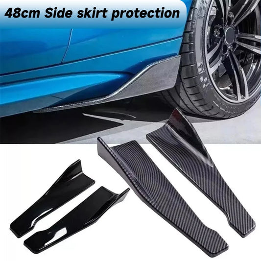 Universal Car Front Rear Bumper Strip Lip Spoiler Diffuser Splitter Scratch Protector 48CM Length For Audi BMW HONDA Revix